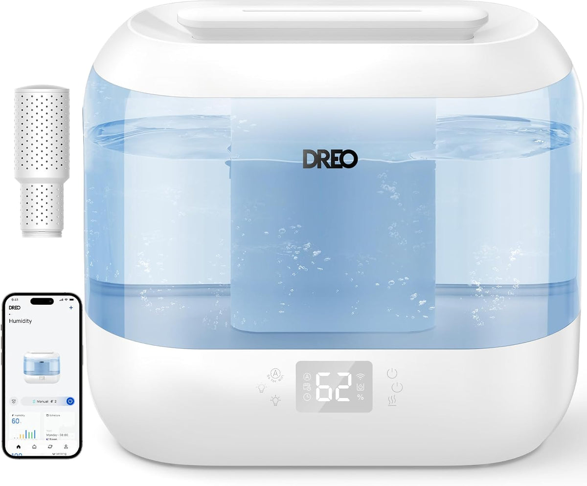 DREO Smart Humidifiers for Bedroom, 4L Cool Mist Humidifier