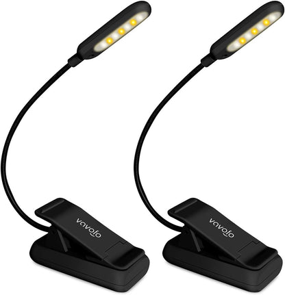 VAVOFO Rechargeable Reading Light, Clip on Book Light for Reading in Bed
