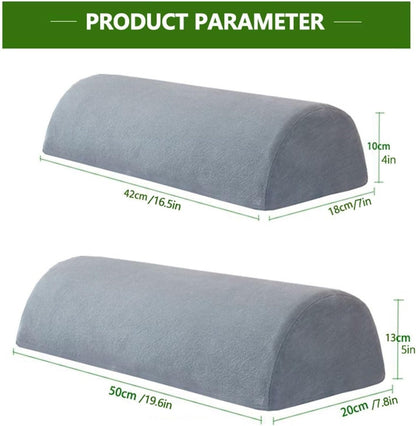 Large Half Moon Bolster Pillow for Legs, Knees, Side Sleepers，Lower Back and Head, with Pillowcase Memory Foam Leg Pillows for Sleeping Yoga Bed(#14,16.5x7x4in/42x18x10cm)