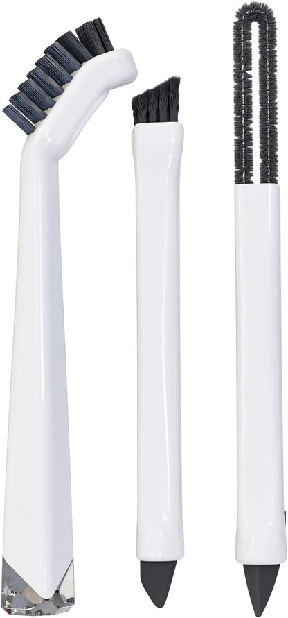 Grout Cleaning Brush Set (4 Pcs) Heavy Duty Hand Grout Scrub Brush & Detail Cleaning Brush Set for Baseboards,Floor, Corners, Shower, Bath Tub & Tiles