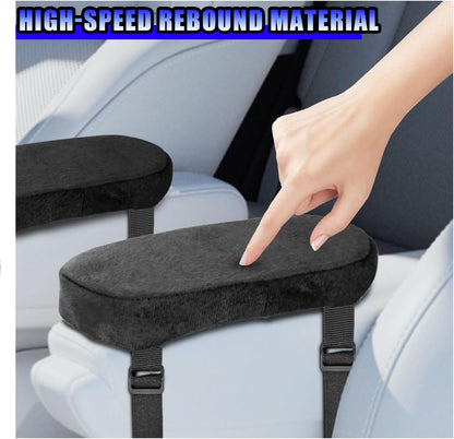 2PCS Car Elbow Pad Arm Rest Cover, Soft Armrest Cushion Pad, Black
