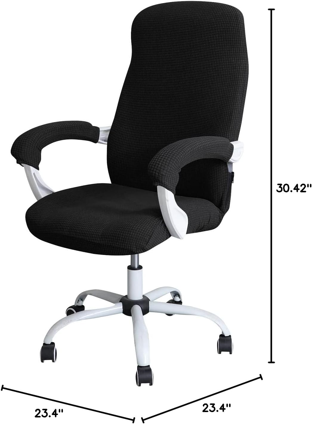 FORCHEER Office Chair Armrest Cover with Zipper 15inch Stretchable Water Resistant Computer Office Chair Arm Rest Slipcover for Desk Chairs Arm 2Pack-Army Green