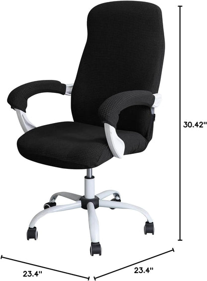 FORCHEER Office Chair Armrest Cover with Zipper 15inch Stretchable Water Resistant Computer Office Chair Arm Rest Slipcover for Desk Chairs Arm 2Pack-Army Green