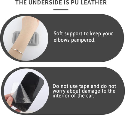 2PCS Car Arm Rest Elbow Pads,Comfortable Car Arm Rest Cushion with Memory Foam Pad for Arm Support,Universal Car Door Armrest Pad Car Interior Accessories (Black)