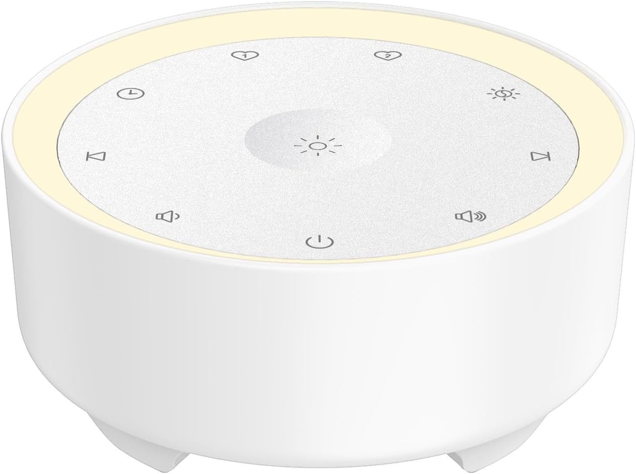 Kipcush White Noise Machine for Sleeping, Baby & Adults, High-Fidelity Non-Looping Sounds, Sleep Sound Machine with Dimmable Night Light, USB Powered, Memory Function, Home, Nursery & Travel