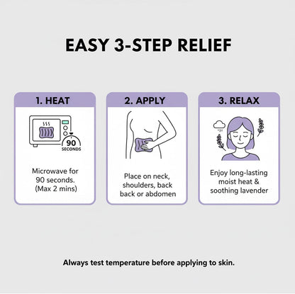 Microwavable Heating Pad - Multi-Purpose Warm Relief for Neck, Shoulders, Lumbar Muscles, Colic & Upset Stomach, Soft Skin-Friendly Fabric, Portable for Home/Office/Travel