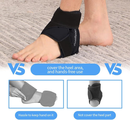 Comfpack Heel Ice Pack Wrap for Plantar Fasciitis Relief, Ankle Ice Pack | FSA Eligible, Ice Pack for Injures Reusable, Gel Cold Pack Warp for Achilles Tendonitis, Swelling, Ankle Sprain, Heel Pain