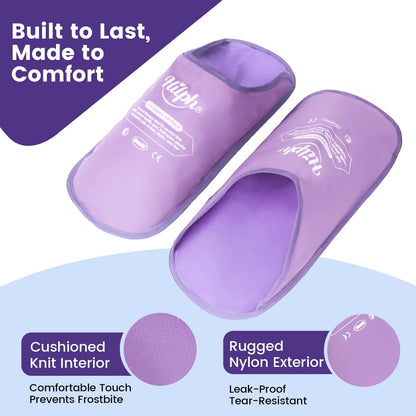 Hilph Foot Ice Pack Slippers, 1 Pair Ice Pack for Feet & Toes Pain Relief | Reusable Hot Cold Therapy for Plantar Fasciitis, Gout, Bunions, Neuropathy Relief, Surgery Recovery, HSA Eligible FSA, Blue