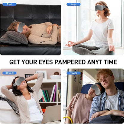 Weighted Eye Pillow for Yoga, Moist Heat Mask for Dry Eyes(Purple)