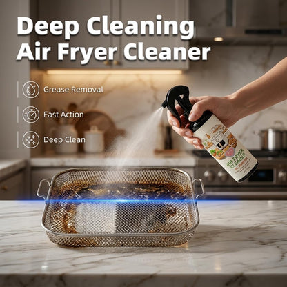 HISKI 2-in-1 Air Fryer Cleaner and Degreaser Spray, Powerful Kitchen Degreaser Foam Spray, Fast and Powerful Oil-Removing Spray (2PCS, 110ml)