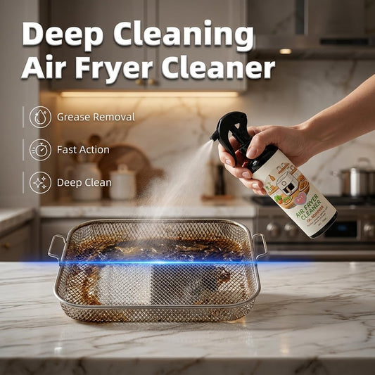 HISKI 2-in-1 Air Fryer Cleaner and Degreaser Spray, Powerful Kitchen Degreaser Foam Spray, Fast and Powerful Oil-Removing Spray (2PCS, 110ml)
