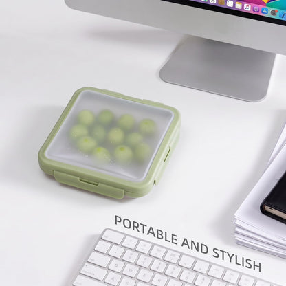 Reusable Silicone Food Storage Container with Lid Avocado Saver(6.5 cups/0.4 gal), Onion Keeper, Silicone Kitchen Organizers for Fridge