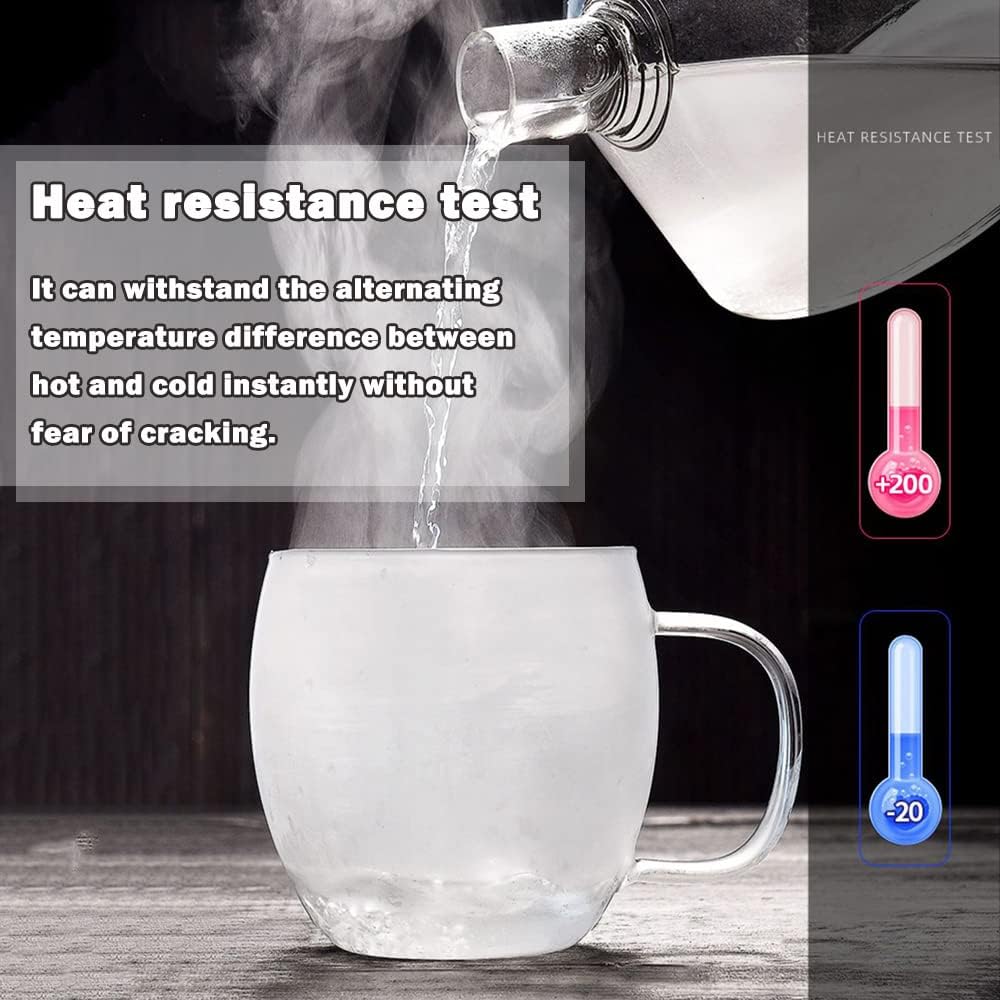 Glass Tea Cup with Infuser and Lid, 17 oz Clear Loose Leaf Tea Infuser Mug | Borosilicate Glass Tea Infuser for Black Tea, Teacup or Tea Steeper with Strainer for Brewing, Gift for Women and Tea Lovers