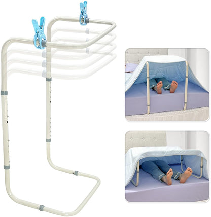 Blanket Lifter Foot Cradle Lift Bar for Feet Adjustable Blanket Support Lifters Holder Bed Foot Tent Blankets Riser Sheet Raiser Heavy Duty Steel Medical Accessories Leg Knee Ankle Surgery Recovery