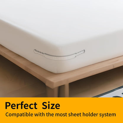 4PCS Replacement Strips for Bed Sheet Holder, Bed Sheet Straps Compatible with Most Bed Lock Sheet Holders