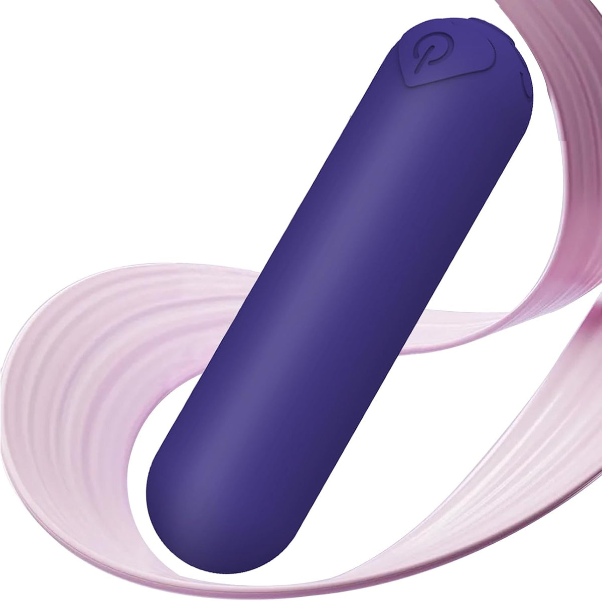 Mini Handheld Electric Back Massager Waterproof Quite Massager, Portable Massager for Back Neck Shoulder Body,Light Purple