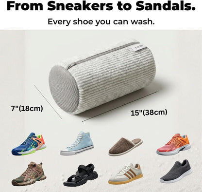 DARU Shoe Washing Machine Bag, Sneaker and Tennis Shoe Laundry Bags, 2 Pack | Shoe bag for washing machine, Mesh Protection, Washer & Dryer Safe, Self-Locking Reinforced Zipper, 360 Deep Shoe Cleaner, XL