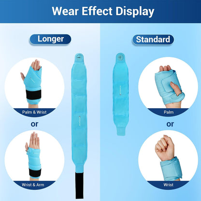 Comfytemp Wrist Ice Pack Wrap Carpal Tunnel Relief Wrist Brace, 2 Packs