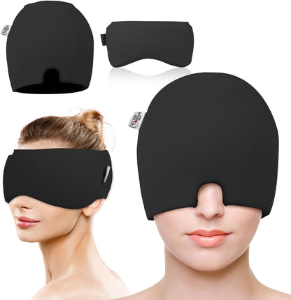 my novel things Migraine Relief Cap, Ice Headache Relief Mask Cold Cap Set