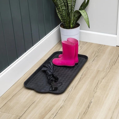 Boot Tray for Entryway Indoor, Heavy Duty Shoe Mat Tray | 15" x 29" Waterproof Shoes Trays with Raised Edge, Outdoor Multi-Purpose Mats for Boots, Garden, Pets
