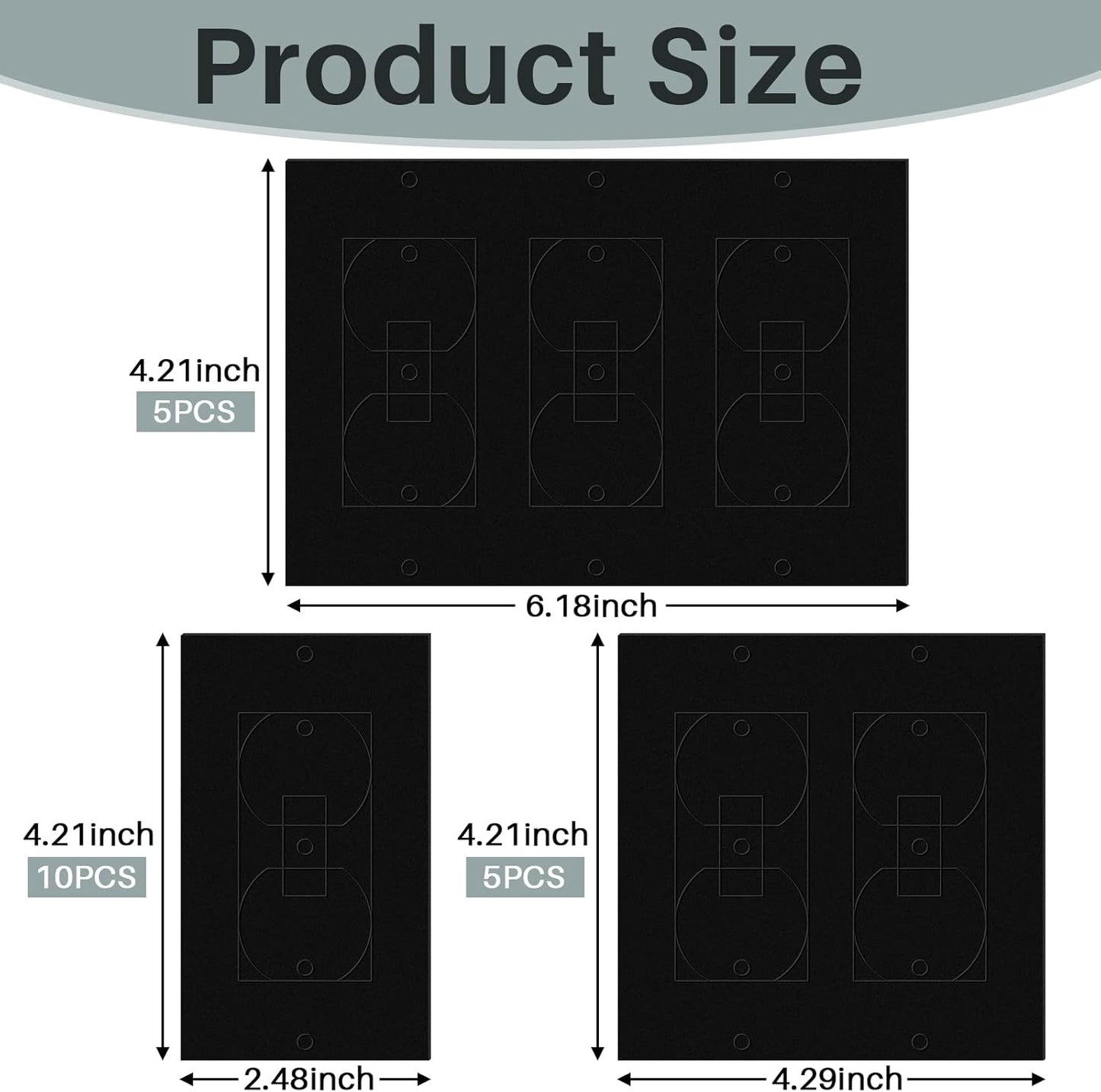 Tondiamo 40 Pcs White Wall Insulation Gasket Rectangle Wall Plate Outlet Sealers Foam Replacement Weatherproof Gasket Sealer Energy Saving for Electrical Outlet Plates Switch Covers