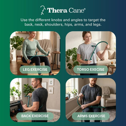 Thera Cane Massager (Green, Single)