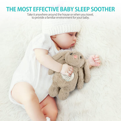 BEREST A13 White Noise Machine & Baby Sleep Soother with 15 Soothing Sounds & Projector Night Light Music Box, Cry Sensor, Rechargeable, Portable for Newborns, Toddlers, Attaches to Crib