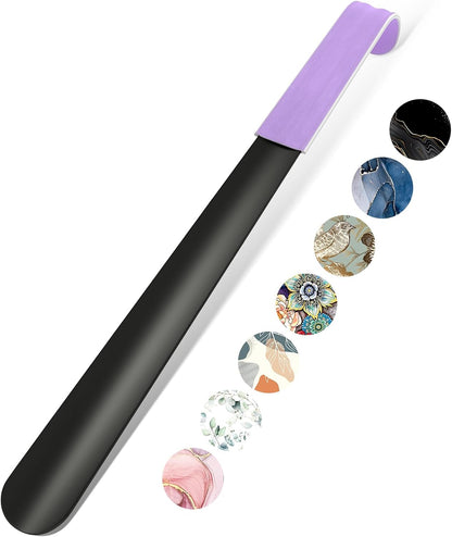 16.5 Inch Long Handle Shoe Horn for Seniors Men Women Kids, Metal Shoe Horns for Boots