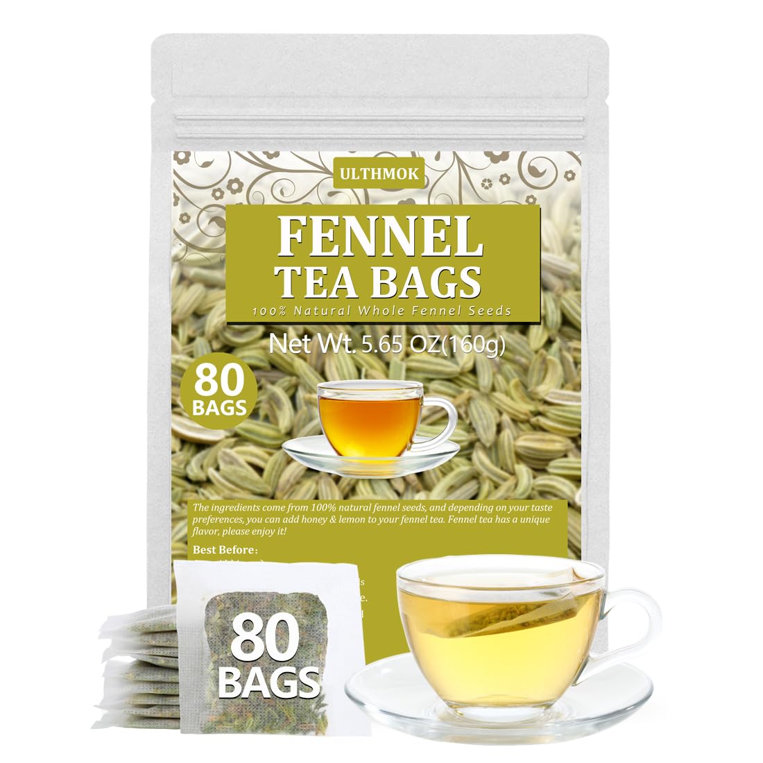 120 Premium Turmeric, Ginger, Cinnamon Blend Tea Bags, 100% Natural & No Additives & Caffeine Free.