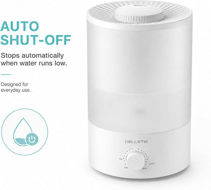 3.5L Ultrasonic Cool Mist Humidifier, Quiet Top Fill Humidifier with Auto Shut-Off, Adjustable Mist Output for Bedroom, Baby Room, Plants, and Large Rooms