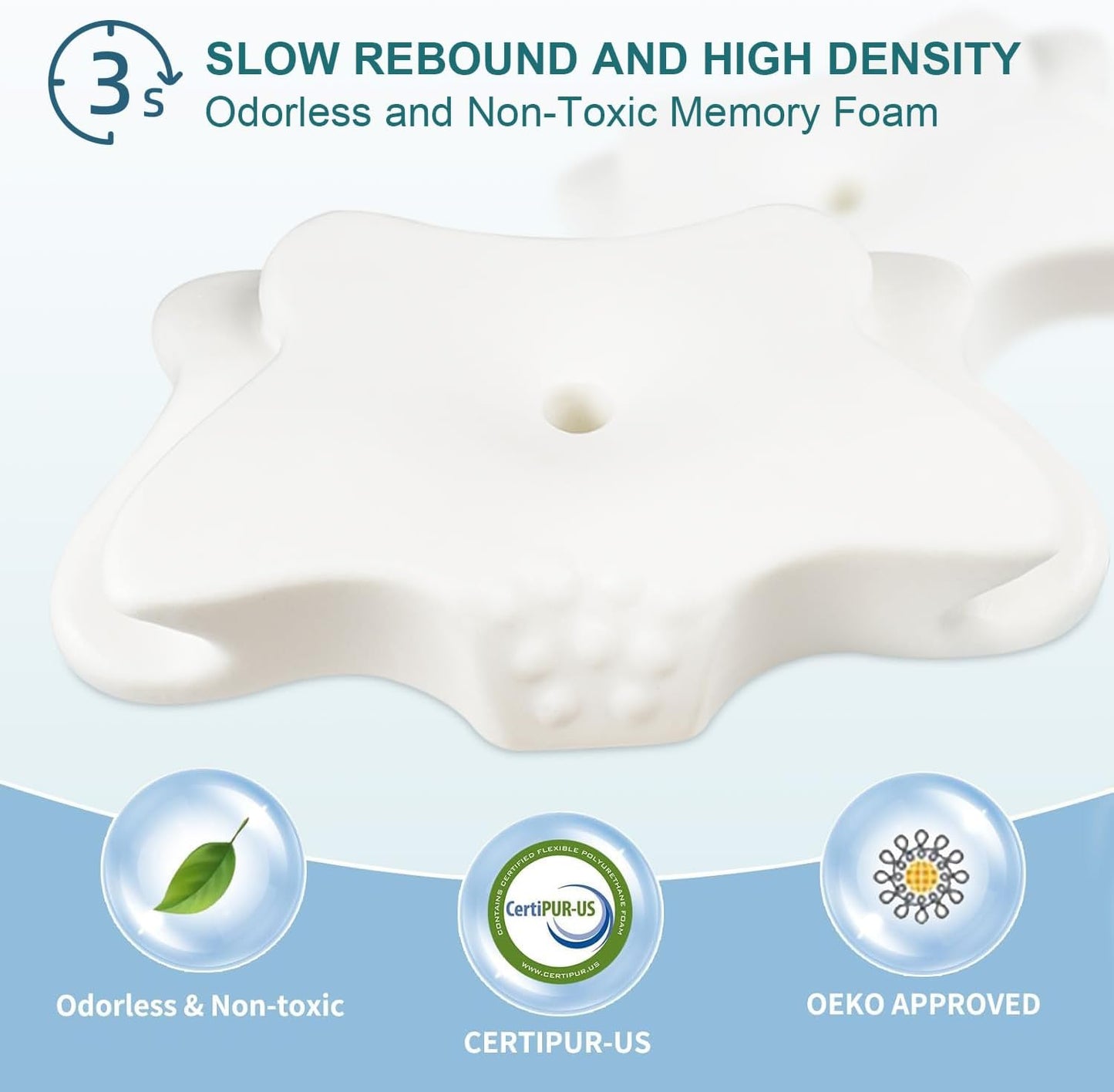 CHxxy Memory Foam Pillows, Cervical Pillow for Neck & Shoulder Pain Relief | Ergonomic Contour Bed Pillow, Soft for Side Sleep Stomach Sleeping and Back Sleeper-Queen Size&Grey