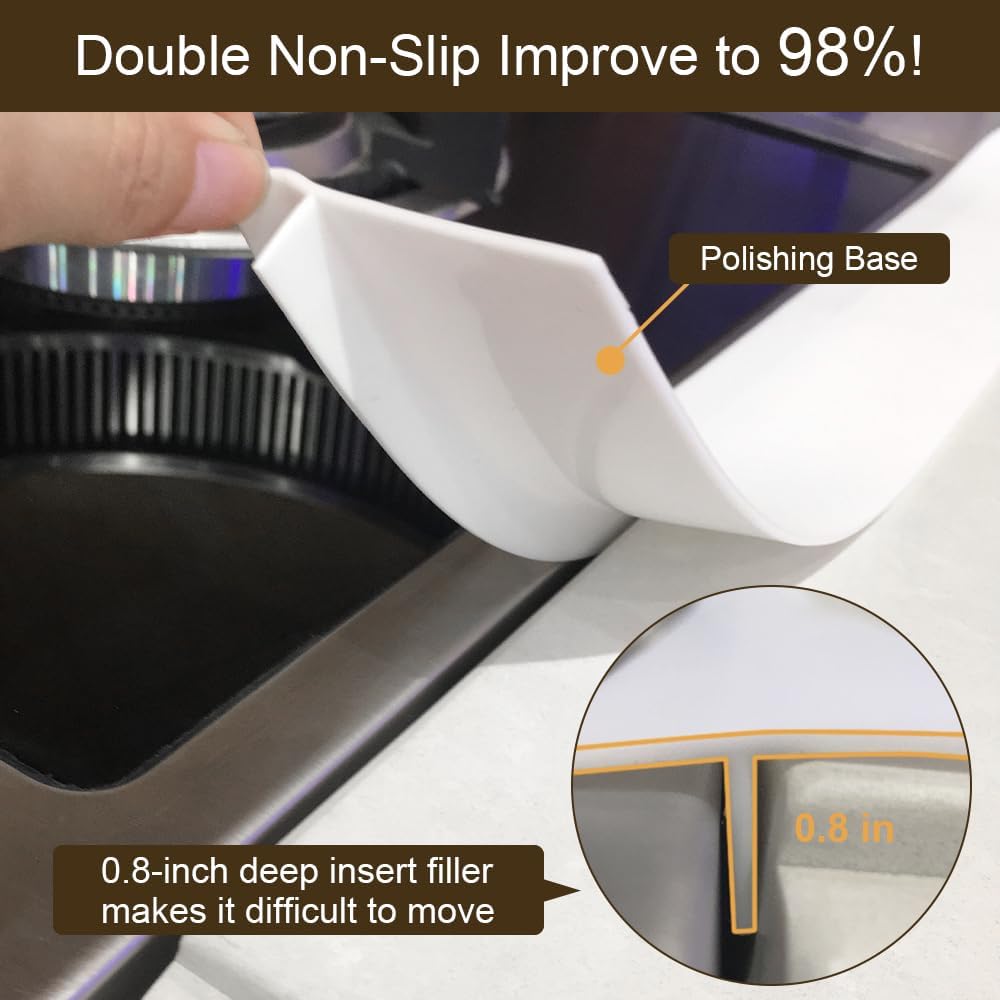 Silicone Stove Counter Gap Cover 30 Inch Side Range Gap Filler 2 Pack Black | Extra long kitchen stove gap covers, 0.2-1 inch gap, heavy 10 oz, cut to size, oven crack guards between stove and counter