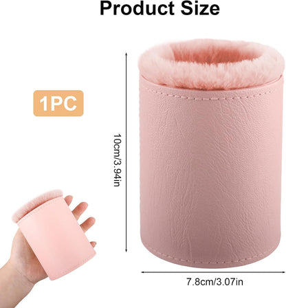 Glasses Holder for Nightstand, Plush Lined Eyeglass Case Stand with Protective Leather Exterior