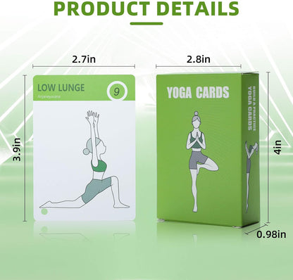 Exercise Cards Yoga-Yoga Workout Cards - Yoga Pose Cards- Yoga Practice Family Guide - Gym Workout Flashcards - Yoga Accessories-PVC Flash Cards