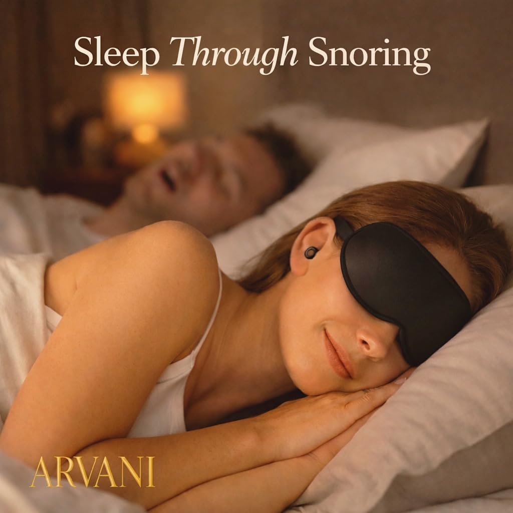 3D Contoured Sleep Mask with 28dB Noise Reduction Earplugs Sleep Kit