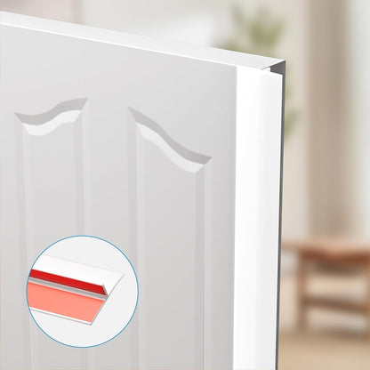 Elvone T-Shaped Weather Stripping Seal, Clear Silicone, 1.97 in x 20 ft | Flexible door seal strip covers door, window, and bathroom gaps; peel-and-stick design helps reduce drafts