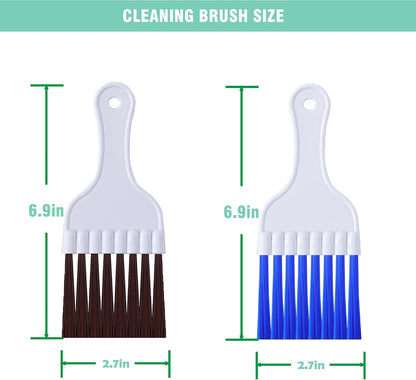 2Pcs Air Conditioner Fin Comb Cleaner kit AC Coil Cleaning Brush Condenser Fin Straightener AC Evaporator Comb Radiator Repair Clean Tool