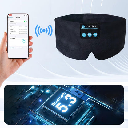 Joythink Sleep Headphones Bluetooth Sleep Mask Silk Headband Earphones Bluetooth Eye Mask for Sleeping On Side Blackout Soft Sleep Earphones Music Kids Children Eye Cover Purple