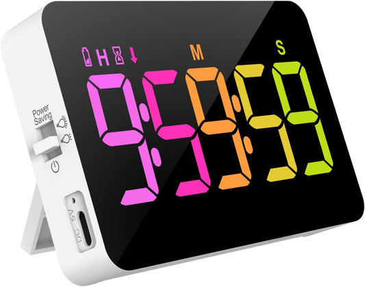 PERSUPER Kitchen Digital Timer, Count Down Up, Rechargeable, Vibration Mode
