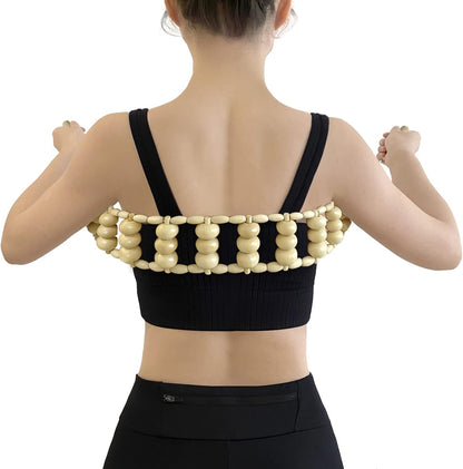 Wood Therapy Massage Tools, Wooden Back Massager Roller Rope