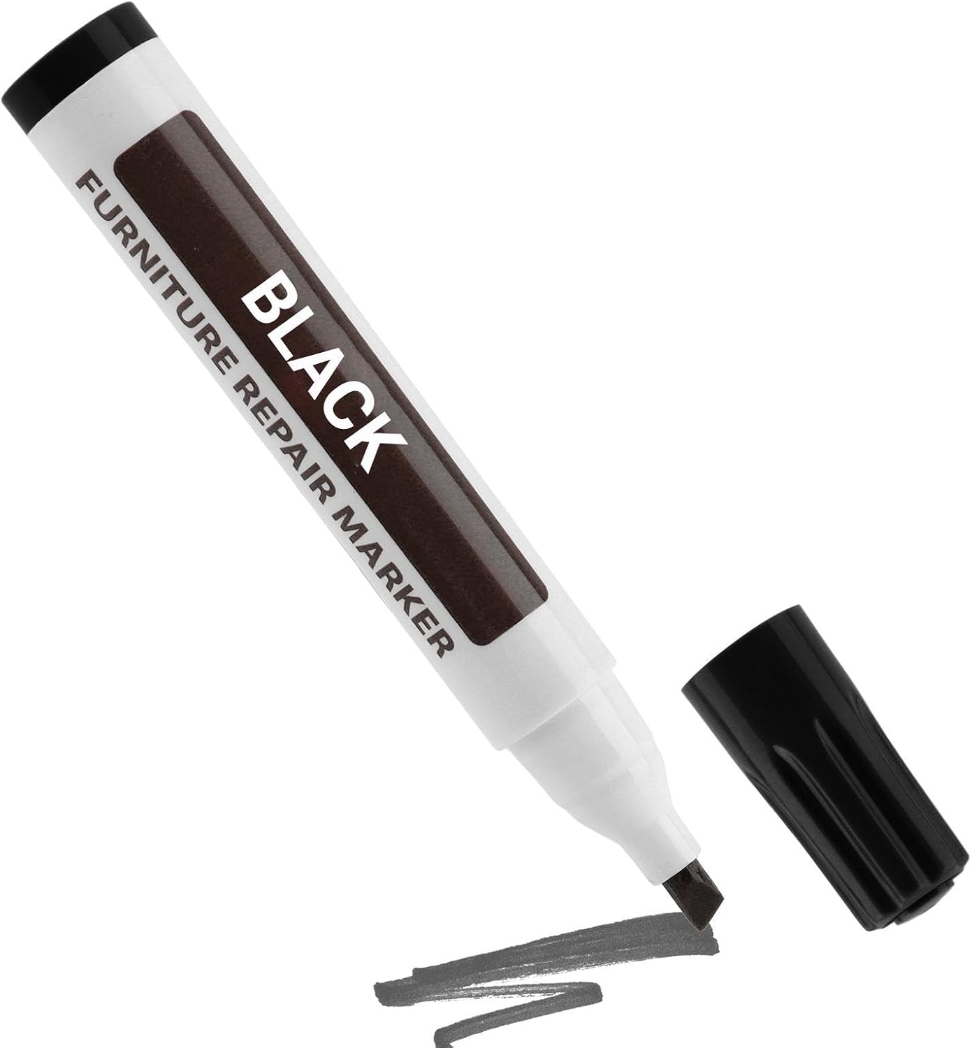 Wood Furniture Repair Markers, Black Paint Fix Touch Up Pen for Furniture & Wood Floor, Scratch Remover Filler for Nicks, Scratches & Stains, Professional Furnitures Recolour Pen for Home/Office