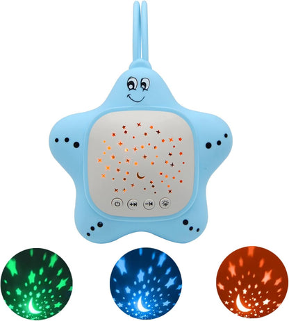 Portable White Noise Machine for Baby | Sleep Aid Music Lullaby Sound Machine with Star Projector for Nursery, Home, Travel | Gift for Infants, Toddlers, Kids