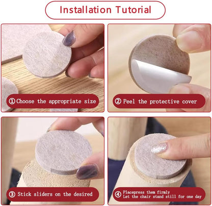 Furniture Sliders for Carpet and Hardwood Floors Adhesive Furniture Glides Self-Stick Furniture Sliders Pads (rectangular25*100mm,8)