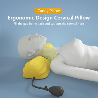 RESTCLOUD Neck Pillows for Pain Relief Sleeping, Neck Roll Pillow Neck Cervical Pillows for Stiff Neck Pain Relief Bed Pillow Height and Firm Adjustable