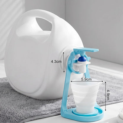2 Pack Laundry Detergent Dispenser with Laundry Cup Holder and Drip Tray, Detergent Drip Catcher Fits Most Economic Sized Bottles