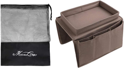 Couch Sofa Armrest Organiser Arm Chair Caddy Bedside Storage Pocket with 8 Pockets TV Remote Holder Bed Storage Pocket Bag for Cellphone Tablet Notepad Book Magazines DVD Glasses
