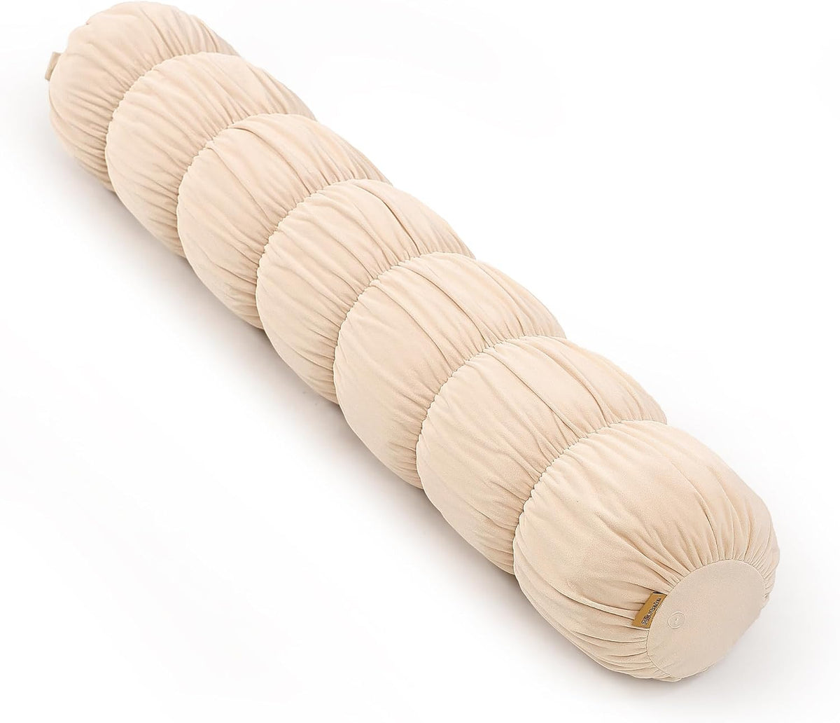 Pat. Pend. Long Bolster Pillow for Bed, 39 Inch, Misty White