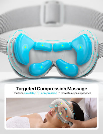 ALLJOY Eye Massager with Heat and Cooling, FSA Eligible HSA | Eye Massager with Removable Gel Mask, Birthday Gifts for Women Men Her Him Eye Care Devices for Migraine, Reduce Dry Eyes