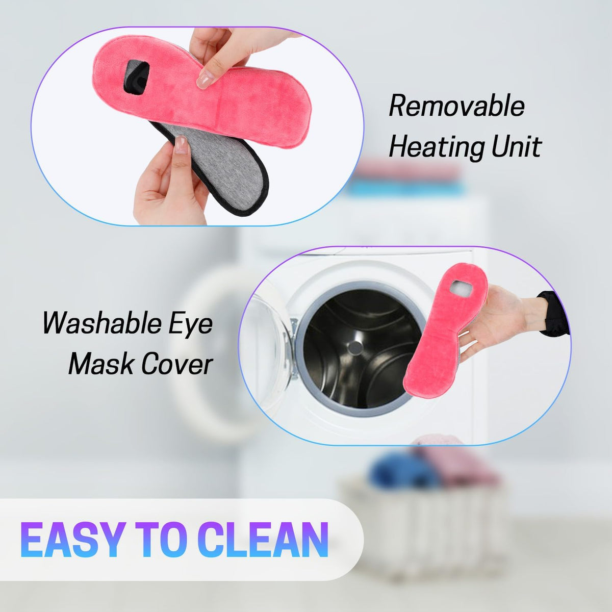 Aurya Heated Eye Mask for Dry Eyes, Cordless Warm Eye Mask, Relief Eye Irritated & Strained, Heated Mask for Blepharitis, Styes, Eye Relief, 8.85×3.35 in