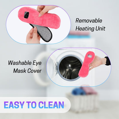 Aurya Heated Eye Mask for Dry Eyes, Cordless Warm Eye Mask, Relief Eye Irritated & Strained, Heated Mask for Blepharitis, Styes, Eye Relief, 8.85×3.35 in